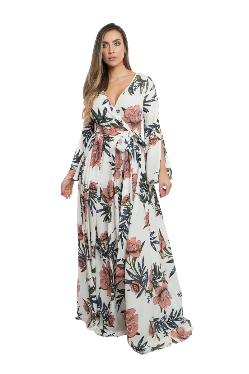 Heart of Orchid Floral Maxi Dress